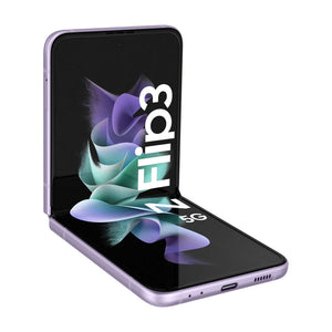 Samsung Galaxy Z Flip3 5G (8G RAM) - Samsung Galaxy Z Flip3 5G - Lavender - Handle It Store - Käytetyt iPhonet edullisesti verkkokaupasta