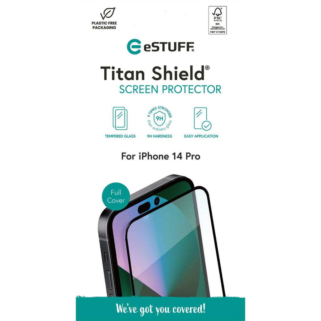 eSTUFF Apple iPhone 14 Pro Full Cover Suojalasi - Lisätarvikkeet - - Handle It Store - Käytetyt iPhonet edullisesti verkkokaupasta