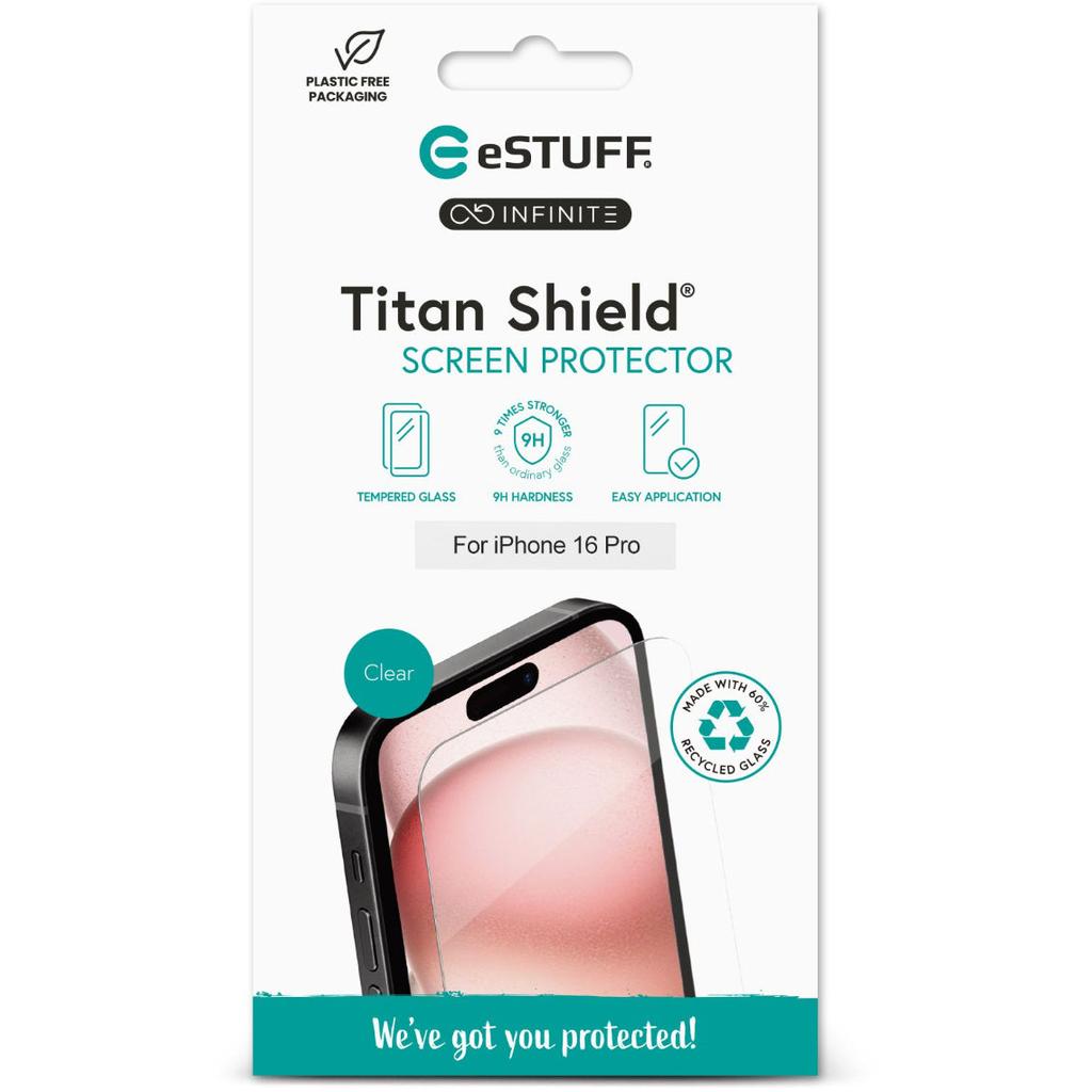 eSTUFF Apple iPhone 16 Pro Clear Suojalasi - Lisätarvikkeet - - Handle It Store - Käytetyt iPhonet edullisesti verkkokaupasta