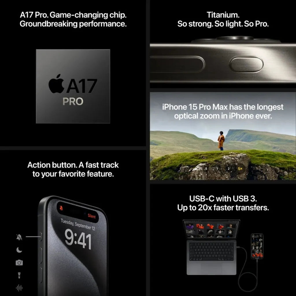 iPhone 15 Pro Max - iProne 15 Pro Max - - Handle It Store - Käytetyt iPhonet edullisesti verkkokaupasta