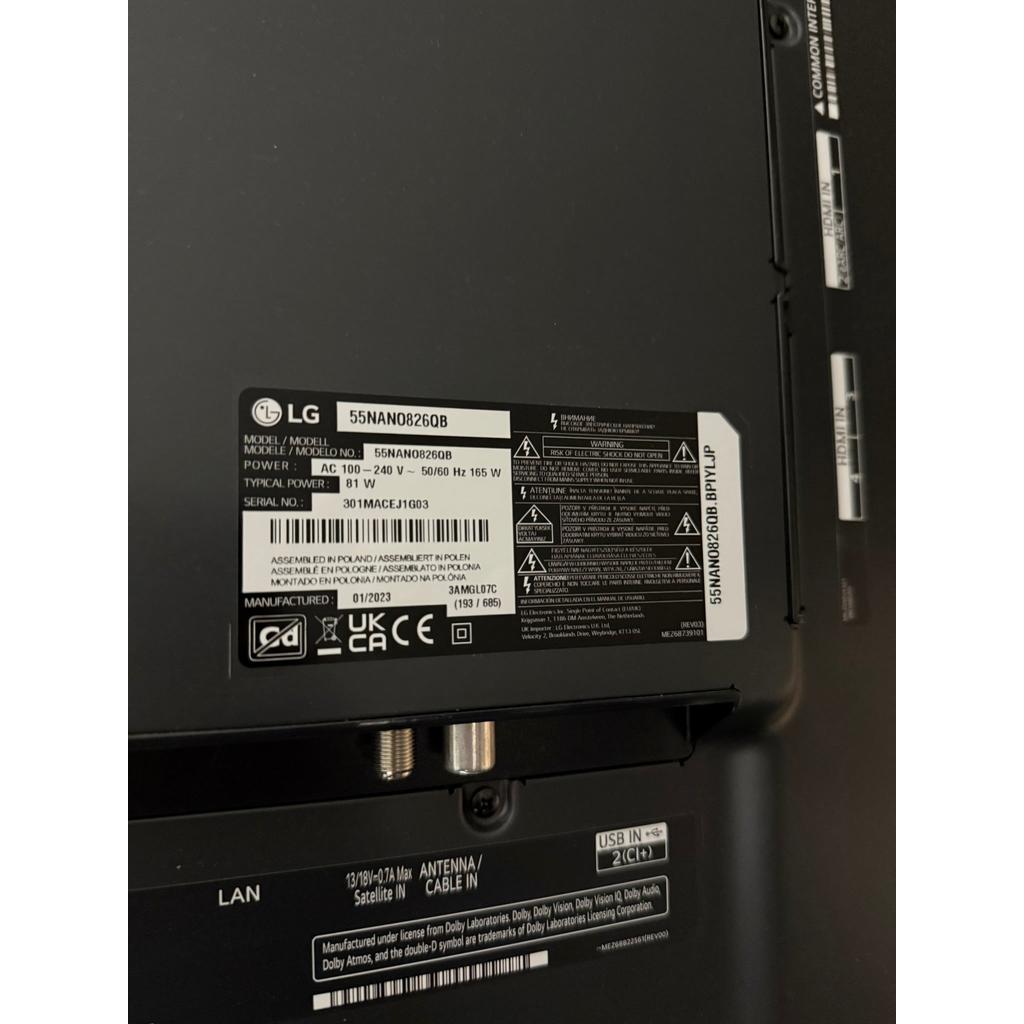 LG 55NANO82 55" 4K NanoCell TV - - - Handle It Store - Käytetyt iPhonet edullisesti verkkokaupasta