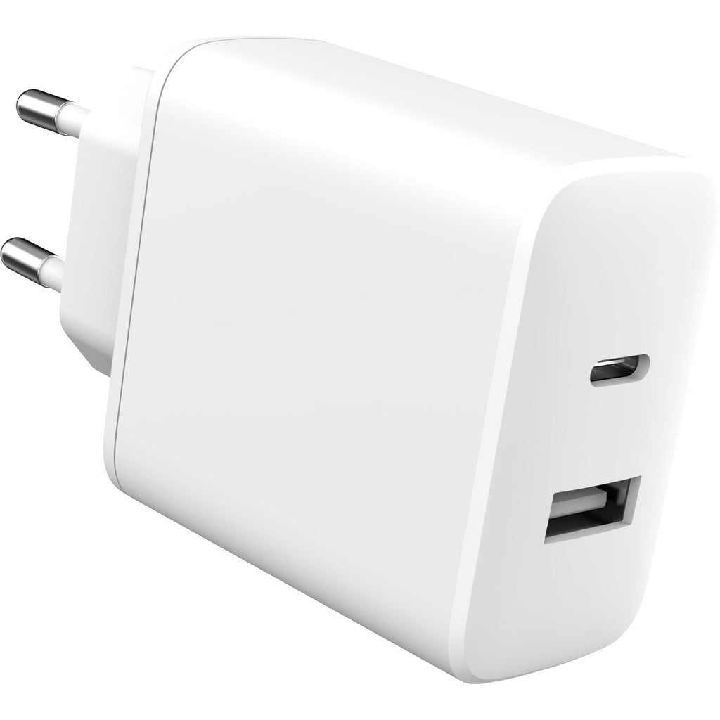 eSTUFF Home Charger USB-C PD 20W + USB-A 2.4A/12W Seinälaturi - Lisätarvikkeet - - Handle It Store - Käytetyt iPhonet edullisesti verkkokaupasta