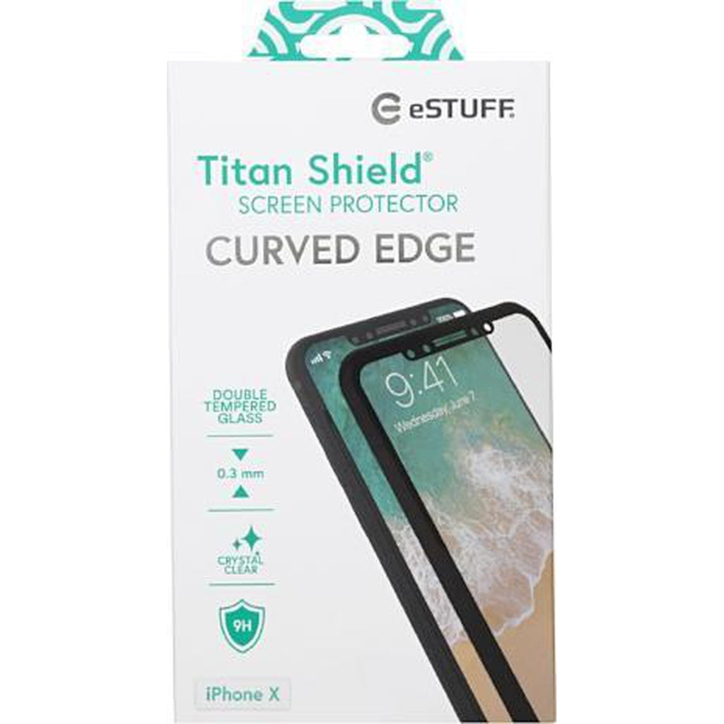 eSTUFF Apple iPhone X/Xs Curved Black Suojalasi-Handle It Online Store